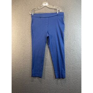 Jules‎ & Leopold Womens Skinny Pants Blue White Polka Dot Stretch Pull Ons L